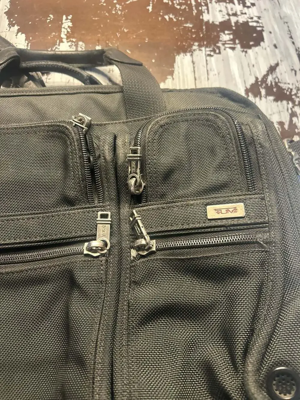 Tumi Alpha Expandable Organizer Laptop Briefcase 26031D4 Black Ballistic Nylon